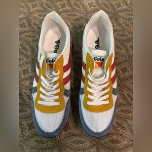 Gola Red, Yellow, and Blue Casual Sneakers